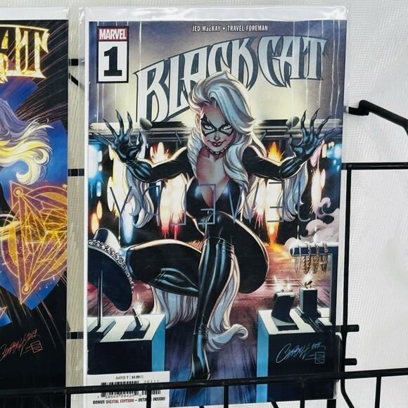 Black Cat 1 3-5 12 Skan Variant Lot Iron Cat Armor 2020 J Scott Campbell Cover - Picture 2 of 6